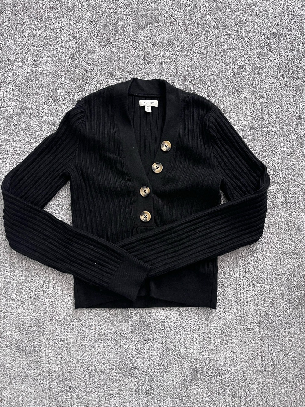 Pilcro Kassidy Deep V-Neck Button-Front Sweater